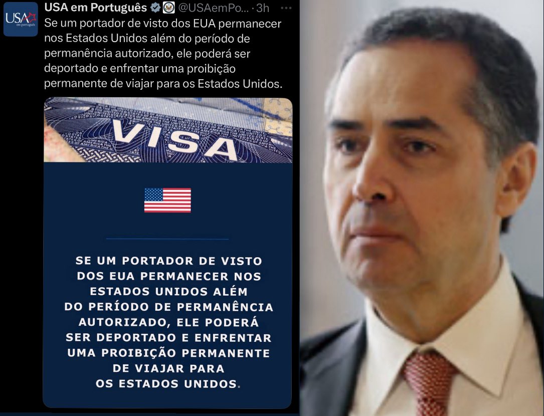 OliverNoronha's tweet image. Todo dia um recado do governo americano para os ministros inconvenientes e seus familiares.