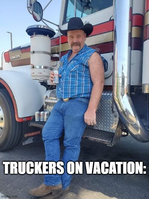 Summer vacation at its finest—truck stop resort edition. #TruckLife