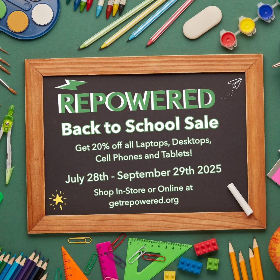getrepowered's tweet image. Back to School = Back to Savings! Stock up on refurbished electronics starting Monday, July 28th that are good as new—and way easier on your wallet! 
hubs.la/Q03yWDsl0!
#BackToSchool #TechOnABudget #RefurbishedAndReady #BackToSchoolSale #EcoFriendlyTech #GetRepowered