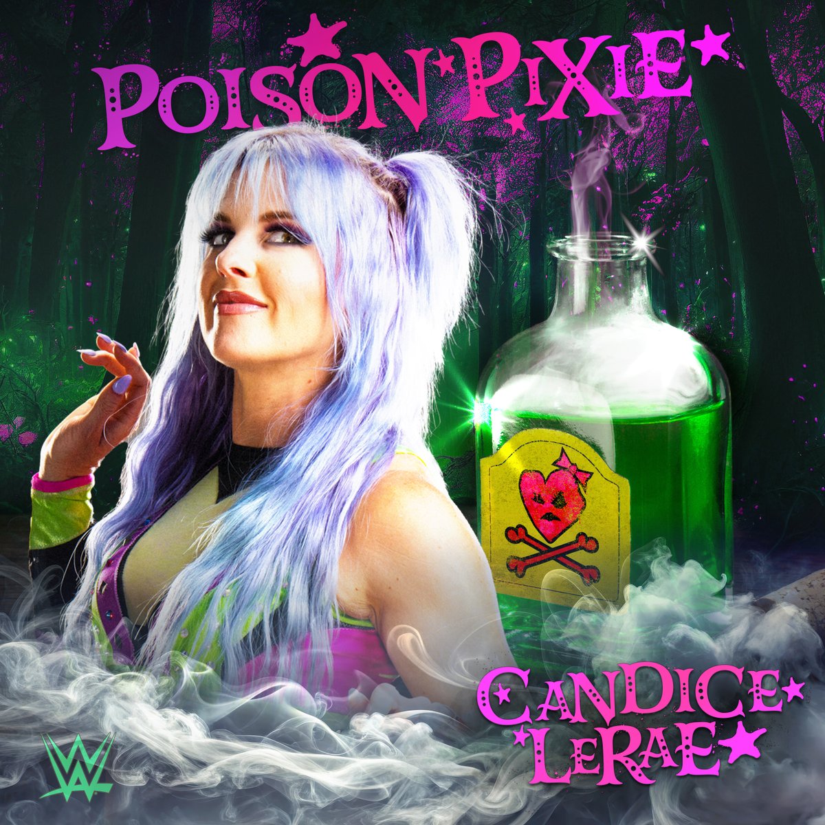 WWEMusic's tweet image. Wicked intentions. Listen to @CandiceLeRae's theme “Poison Pixie” on your favorite music service: linktr.ee/wwemusic