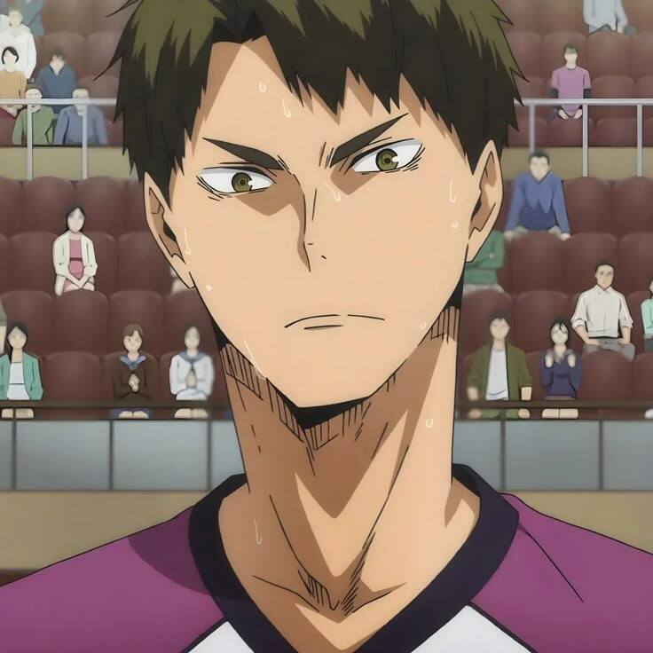 HAIKYUUFESS's tweet image. *hq w pertama kali liat ushiwaka mikir dia bengis lohhh😭😭😭😭