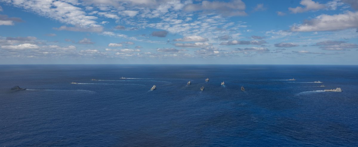 #Marines and <a href="/USNavy/">U.S. Navy</a> ships from the America Strike Group, led by the USS America (LHA 6), sail in formation with the <a href="/Australian_Navy/">Royal Australian Navy</a>, <a href="/RoyalNavy/">Royal Navy</a>, Republic of Korea Navy, <a href="/NZDefenceForce/">NZ Defence Force</a>, French Navy, and <a href="/Japan_GSDF/">Japan Ministry of Defense/JGSDF</a>, as part of Talisman Sabre 25

<a href="/TalismanSabre/">Talisman Sabre</a> is the largest