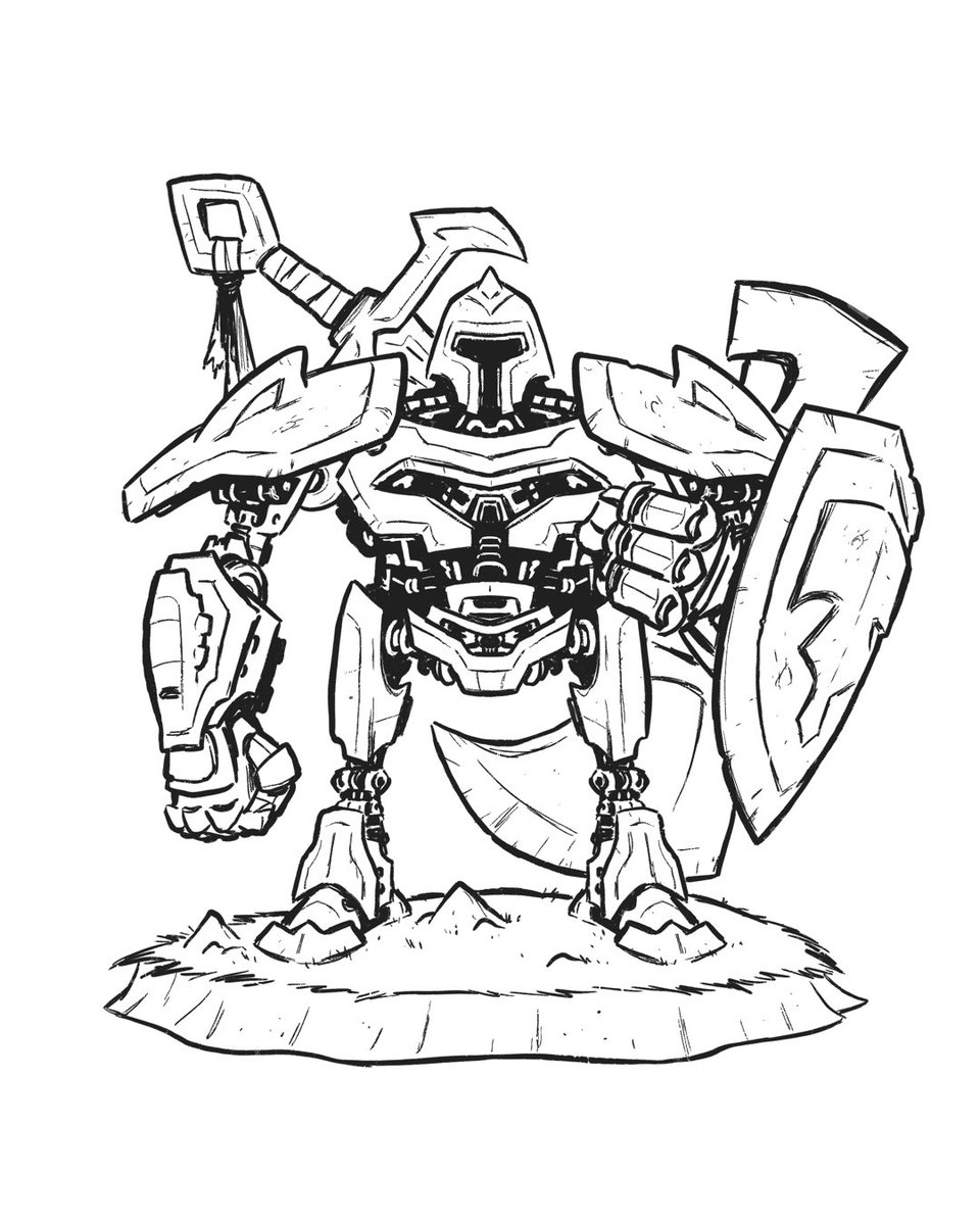 otisframpton's tweet image. * Dreadknight *

One of my 31 robots from the #marchofrobots drawing challenge in 2022.
 
Process video in the next post!