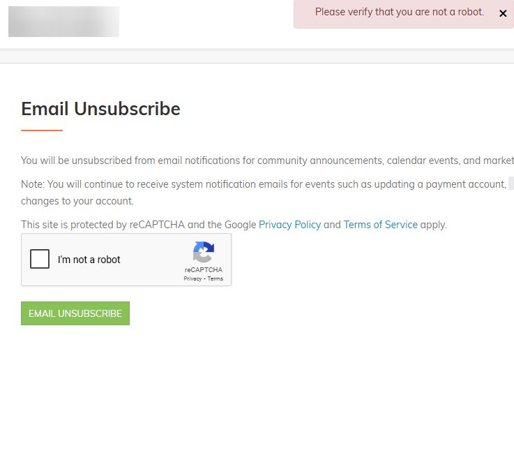 imagine ur sitting in purgatory and they're reviewing all your sins and they notice you put a captcha on an email unsubscribe form and they just send you straight to hell