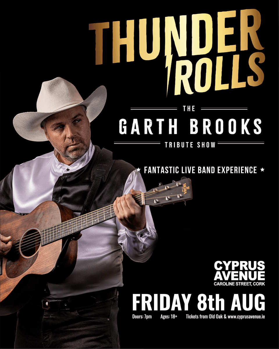 CyprusAveCork's tweet image. Prepare yourself to experience the magic of Garth Brooks like never before! If you love Garth Brooks, this is the show for you. So come along, raise your glass, stomp your boots, and be part of this unforgettable live band celebration of one of country music’s greatest legends!