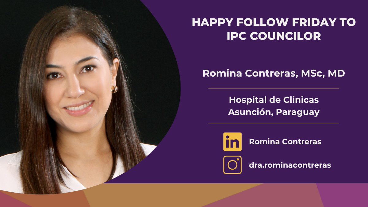 Happy #FollowFriday! Meet one of our newest #IPCCouncilors, and previous #IPCFellow, Dra. Romina Contreras. Dra. Contreras is a #dermatologist at the Cátedra y Servicio de Dermatología del Hospital de Clínicas in Asunción, Paraguay.

Follow Dra. Contreras:
psoriasiscouncil.org/people/romina-…