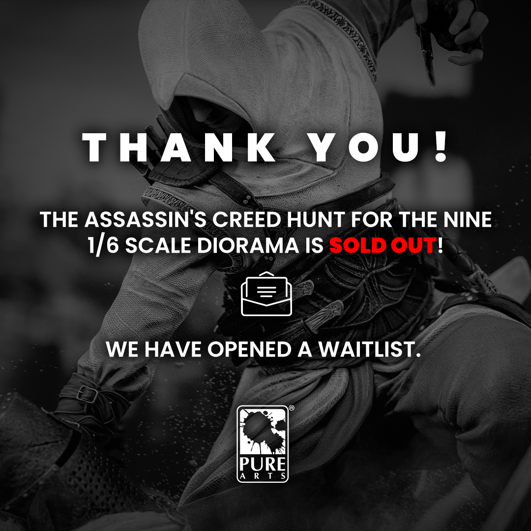 PureArtsLimited's tweet image. The Assassin's Creed Hunt for the Nine 1/6 Scale Diorama is SOLD OUT! 😱
Did you miss out? Join the waitlist now! ➡️ ow.ly/McI050WuS0c