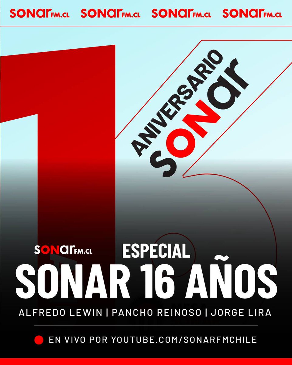 sonarfm's tweet image. 😎 Comienza la celebración de 16 años de Sonar ⚡
Únete a un nuevo #MesaSonar especial de aniversario, donde reviviremos los momentos más emblemáticos, historias inolvidables y la evolución de más de una década de radio que marcó a generaciones.
AHORA 🤘🏻 youtube.com/watch?v=YLnehb…