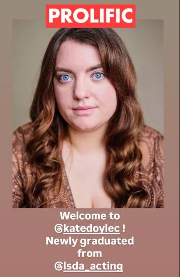 🎉 Huge congrats to recent LSDA Grad Kate Doyle-Connolly for signing with Prolific Management!  Go out there and shine, Kate! ✨ We’re excited to see what’s next #LSDAGrads