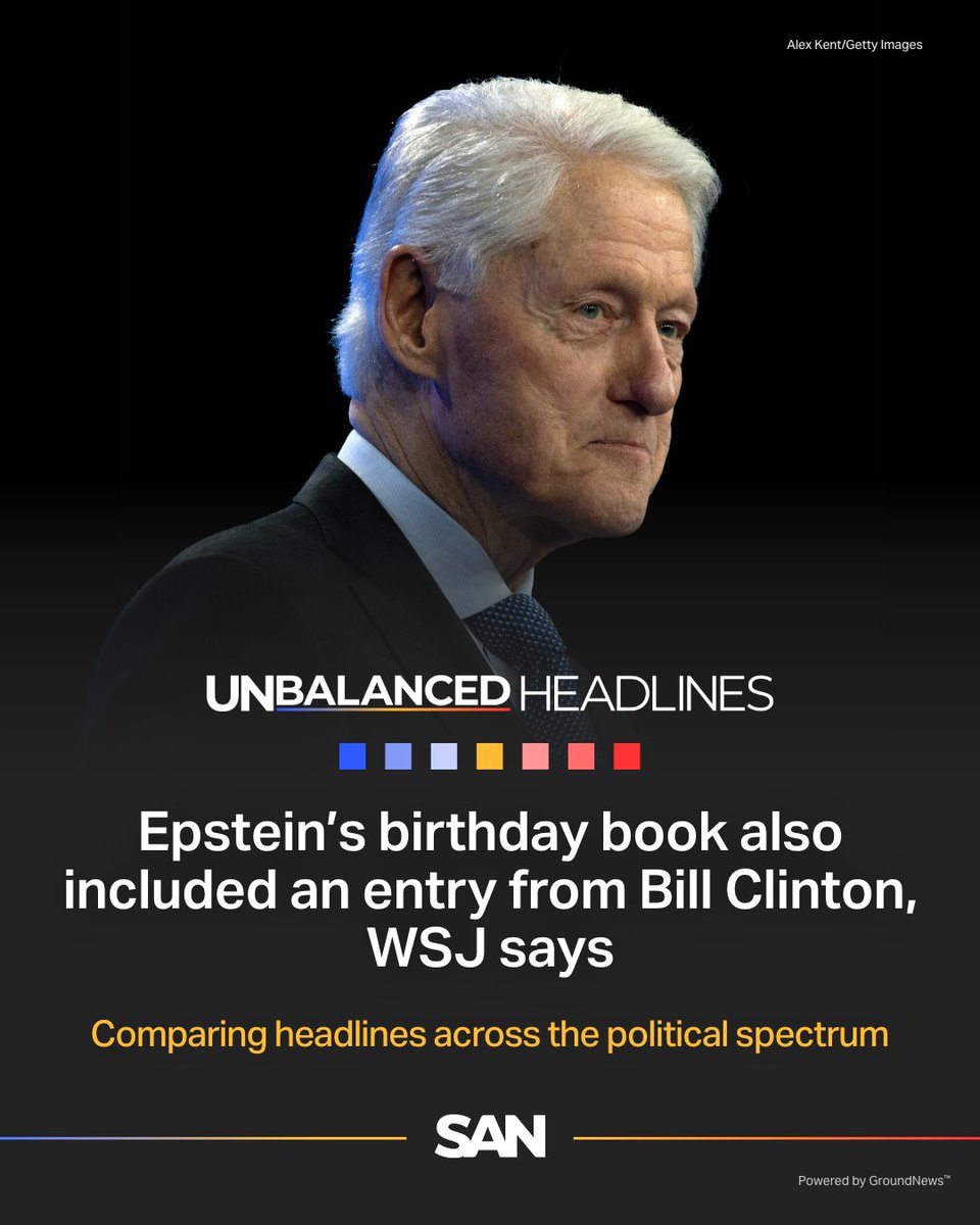 StraightArrow__'s tweet image. The Wall Street Journal reported that Bill Clinton contributed a note to Jeffrey Epstein’s 50th birthday album, praising Epstein’s curiosity and drive. Clinton’s spokesperson says he severed ties with Epstein over a decade ago.
The album was created by Ghislaine Maxwell in 2003,…
