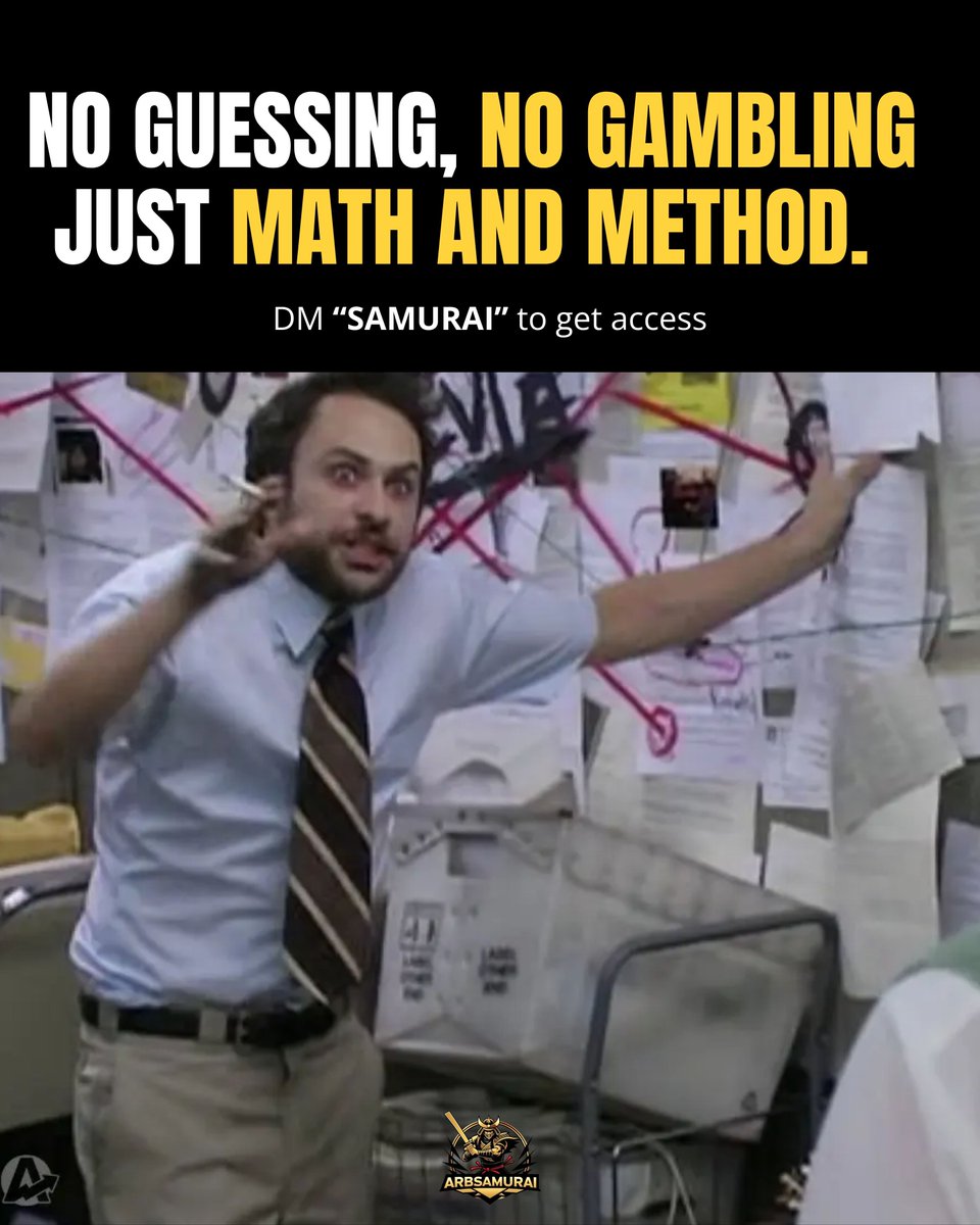 ArbSamurai's tweet image. When they think it’s luck… but it’s really just math.
🟡 No guessing. No gambling.
🟡 Just math and method.
✅ Real numbers. Real cash.
✅ Calm profits. No chaos.
🧠 Drop “SAMURAI” below to get started.