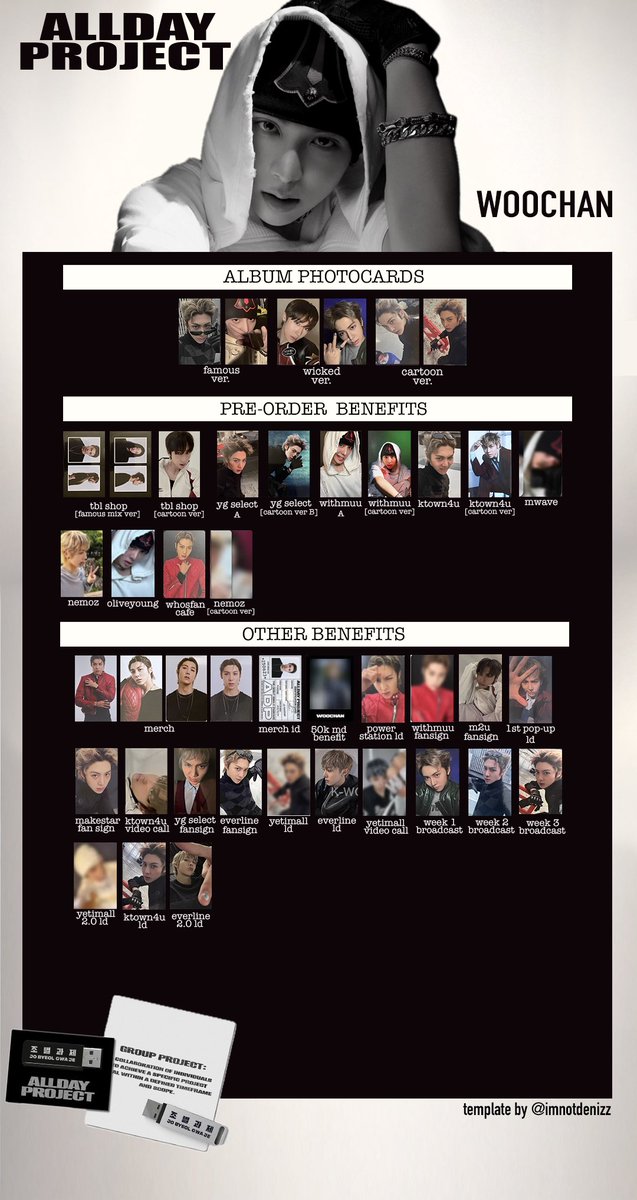UPDATE 250725 ALLDAY PROJECT WOOCHAN FAMOUS WICKED PC PHOTOCARD