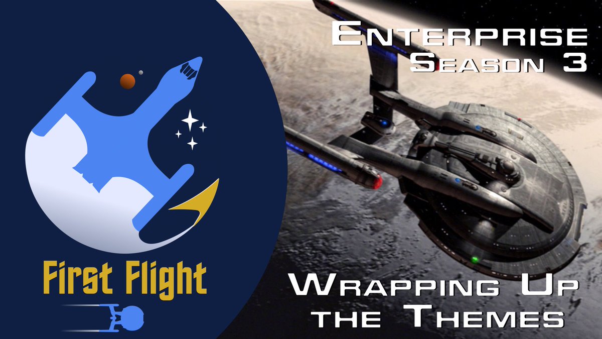 FirstFlightPod's tweet image. 🖖🏽🚀 NEW EPISODE ALERT🚀🖖🏽

This week, @abbymsommer and @ShelfNerds wrap up their coverage of Enterprise’s serialized 3rd season by looking at the themes explored as the crew prevented the destruction of Earth.

Join them for insights, haikus, &amp;amp; laughter! #StarTrek