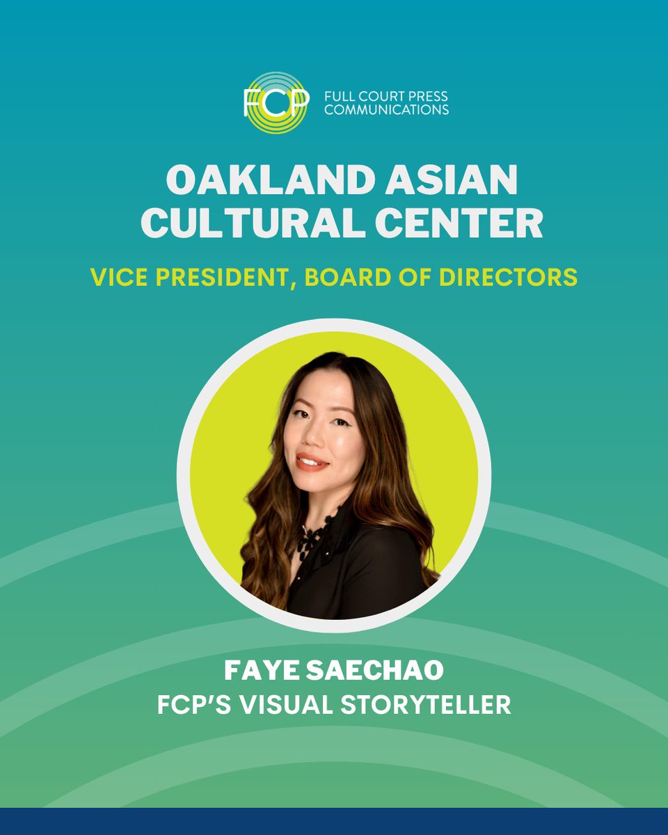 FullCourtPress's tweet image. We’re thrilled to share that our incredible visual storyteller, Faye Saechao, is now Vice President of the Board at Oakland Asian Cultural Center! 🎉 OACC uplifts AAPI arts, culture & community in Oakland Chinatown. Congrats Faye! 💛 Learn more: oacc.cc