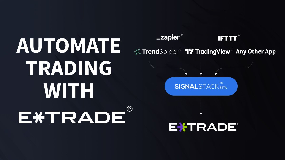 SignalStack (@signalstack) on Twitter photo Automate your trading on <a href="/etrade/">E*TRADE from Morgan Stanley</a> with SignalStack.
E*TRADE users can route trades across a variety of order types, no coding required.
Whether youโre trading stocks, crypto, or options, SignalStack + E*TRADE gives you precision, speed, and control. Automate your trading on <a href="/etrade/">E*TRADE from Morgan Stanley</a> with SignalStack.
E*TRADE users can route trades across a variety of order types, no coding required.
Whether youโre trading stocks, crypto, or options, SignalStack + E*TRADE gives you precision, speed, and control.