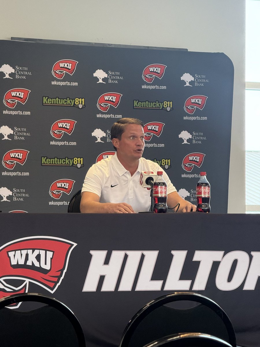 WKU football’s OC Rick Bowie wants his guys to have “an attacking style of offense.”

Hopes these guys are explosive and physical in this 2025 season.