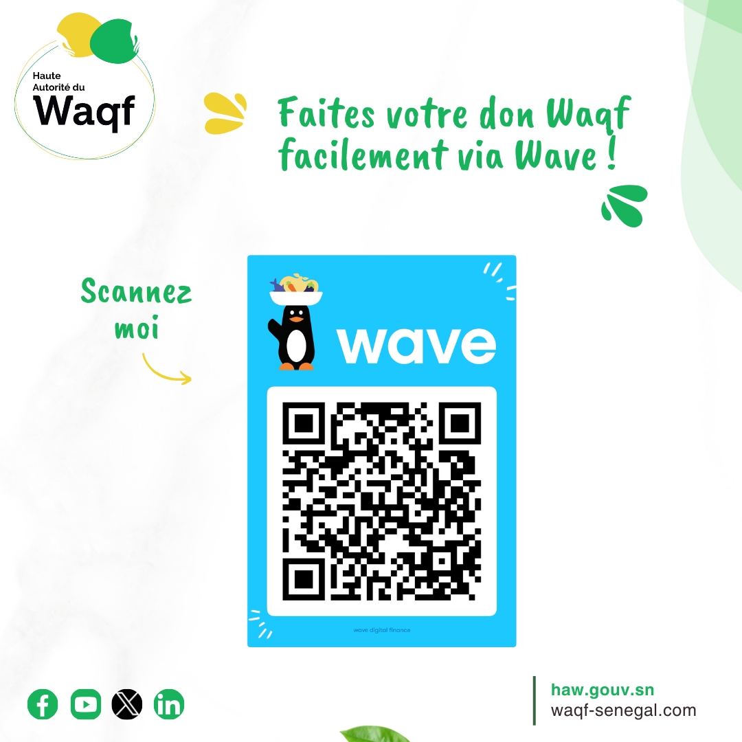 📢 Nouveauté ! Vous pouvez désormais faire votre don Waqf facilement via Wave.