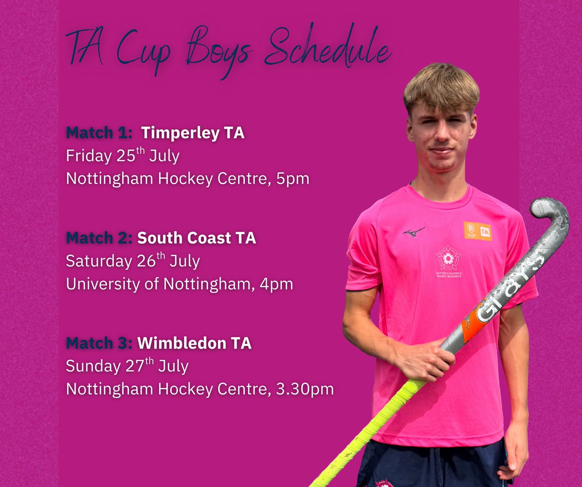 𝗧𝗔 𝗖𝘂𝗽 𝗪𝗲𝗲𝗸𝗲𝗻𝗱 🔥
Here’s the schedule for our boys as they begin their hunt for glory 🏆

Three huge games.
One tight group.
And a team more than ready for the challenge.

Let’s go to work. 💪
#TAcup2025 #SuttonTA #RiseAsOne #TrustTheProcess #SutColTA #MightyPinks