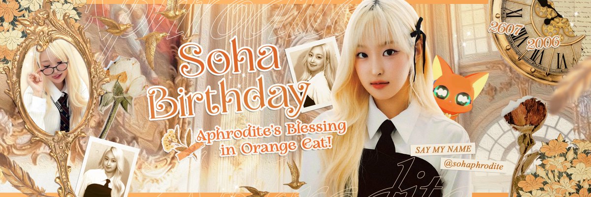 ️
⟆ ֗ 𓈒 A touch of gold-glimmers ‘round the world polished by her visage! ★ And so that, Aphrodite's Blessing in Orange Cat engraves in this comely 𝘁𝘄𝗶𝗯𝗯𝗼𝗻. We invite you to cherished this moment! ꯭ꢏ

Pampered by delights, use it ‘thru: bingkai.in/sohaphrodite
️