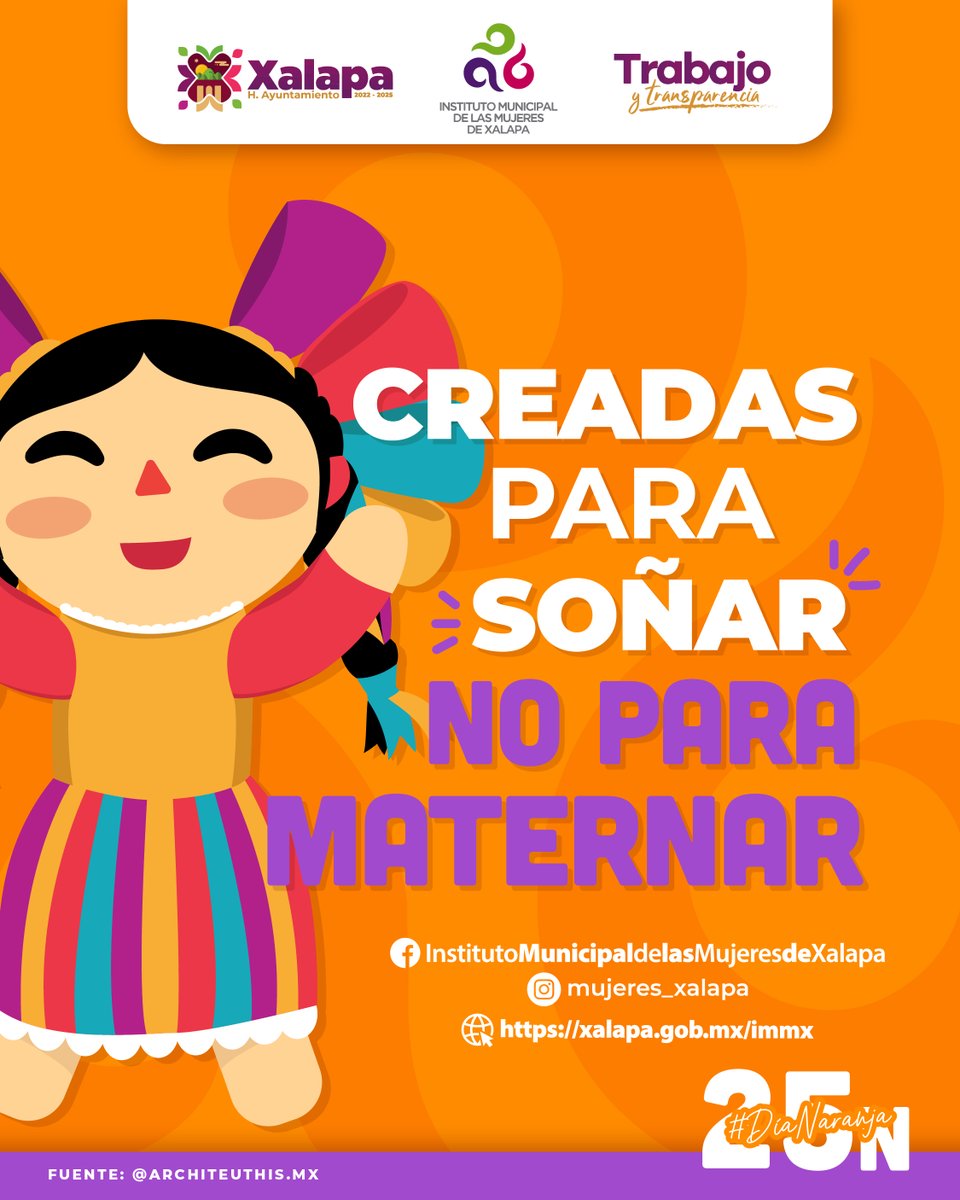 🧡 En este Día Naranja, recordamos que las niñas no están hechas para maternar, sino para crecer libres, jugar y soñar. 👧🏻👧🏽💫
Protejamos sus caminos y alcemos la voz por infancias cuidadas, felices y sin violencia. 🫂💖🧸

#TrabajoYTransparencia
#IMMXalapa
#DíaNaranja