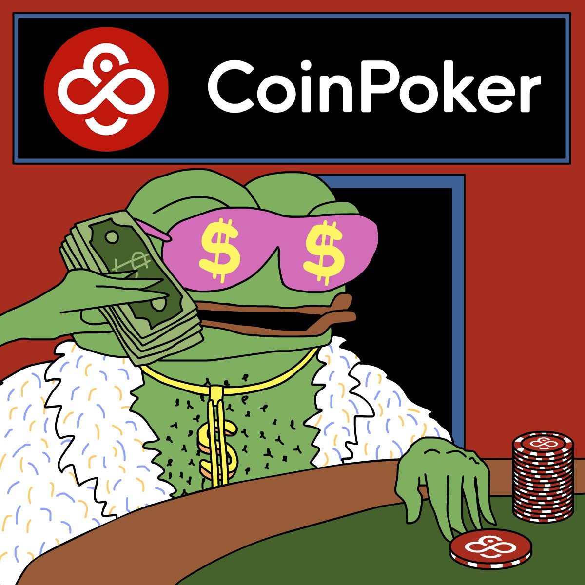 WEPEToken's tweet image. Stoked to announce our partnership with @CoinPoker_OFF!
Deposit $WEPE and dive into the biggest crypto poker platform.
Play poker, hit the casino, or trade futures with up to 1000x leverage.
Get a 200% deposit bonus rn! 🐸⚔️