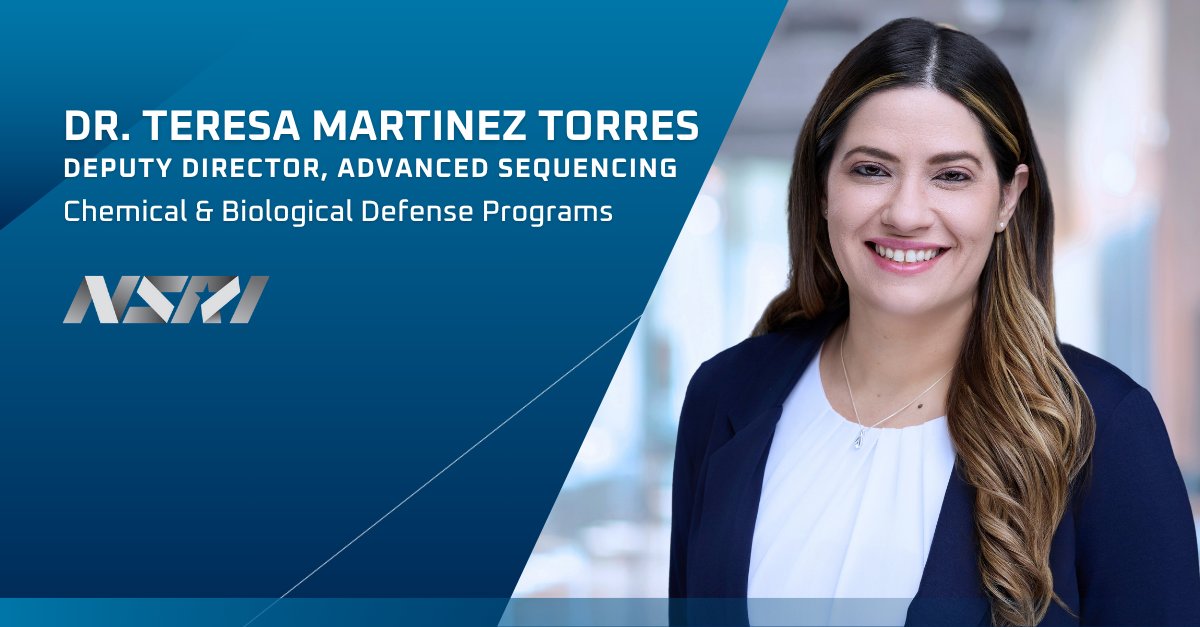 NSRI_NU's tweet image. Meet Dr. Teresa Martinez Torres, Deputy Director for Advanced Sequencing at the National Strategic Research Institute at the University of Nebraska, the DOD-designated University Affiliated Research Center sponsored by U.S. Strategic Command. 🤝
Bio ➡️ nsri.nebraska.edu/experienced-ex……