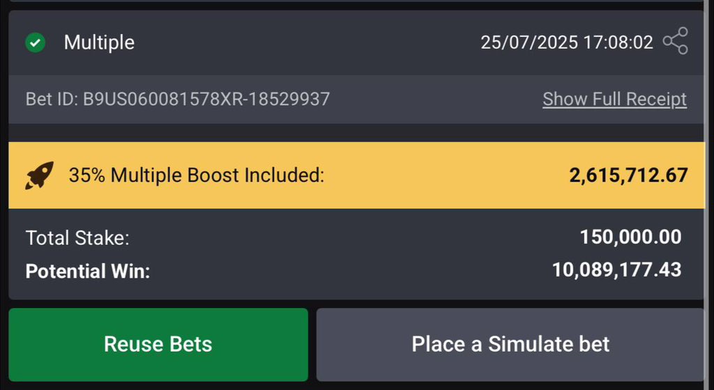 Emmanuel_Tips's tweet image. BOOM 💥 TICKETS 💥 ON BET9JA
#Bet9jaCode
37ZY7VD - 50 ODDS
37ZXQDW - 20 ODDS
37ZXTW6 - 15 ODDS
37ZXXTG - 5 ODDS
Register with the link: bit.ly/octips
STAKE RESPONSIBLY🔞🔞🔞🔞