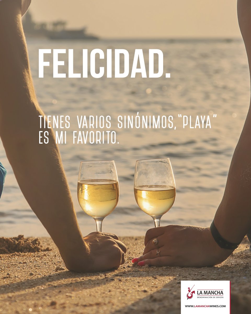 ¿Cuál es para ti el sinónimo perfecto de la #felicidad? 🧐
.
#vinodelamancha #DOLaMancha #vinosdecalidad #winelover #denominacióndeorigen #serfeliz #playa #verano #amigos #familia