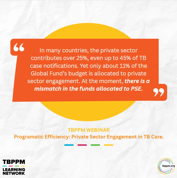 tb_ppm's tweet image. 📢 Latest TBPPM webinar report &amp;amp; recording out NOW!
Programmatic Efficiencies: Private Sector Engagement in TB Care.
👉https: tbppm.org/page/wb255-pro…

➡️Read @GlobalFund report: resources.theglobalfund.org/media/tslodd32…

#HealthSystemResilience #TBPrivateSectorPartnerships #FundTBNow