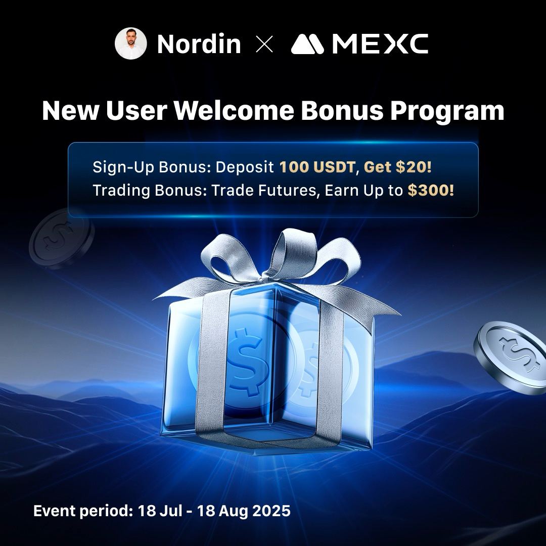 nordin_eth's tweet image. MEXC’s decided to bless my followers with a special promo. $100 deposit in $USDT and they throw you $20 instantly.
Max $300 if you do futures. 🫡 @MEXC_Official
Only 300 slots available, use my special link to take part: mexc.com/campaigns/Nord…