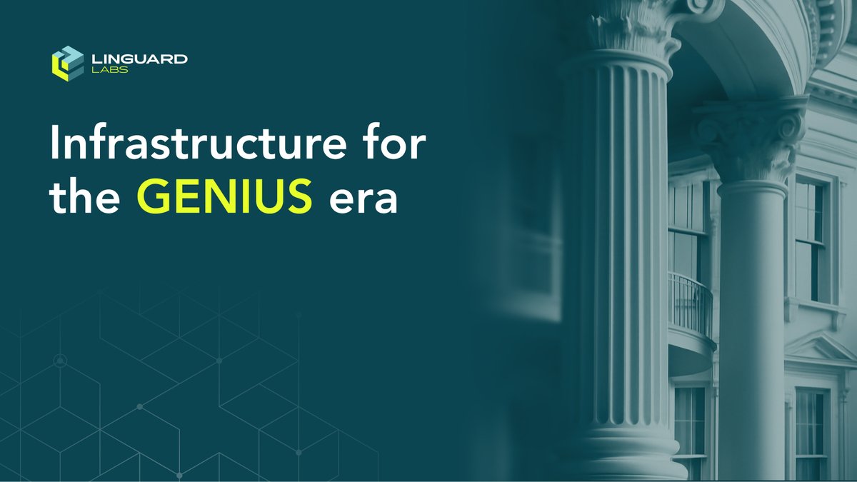 LinguardLabs's tweet image. Regulation is not the enemy of crypto, it&apos;s the unlock.

The GENIUS Act just made that clear.

Here’s why Linguard Labs is putting regulation at the heart of onchain infrastructure, and what that means for the next financial system 👇