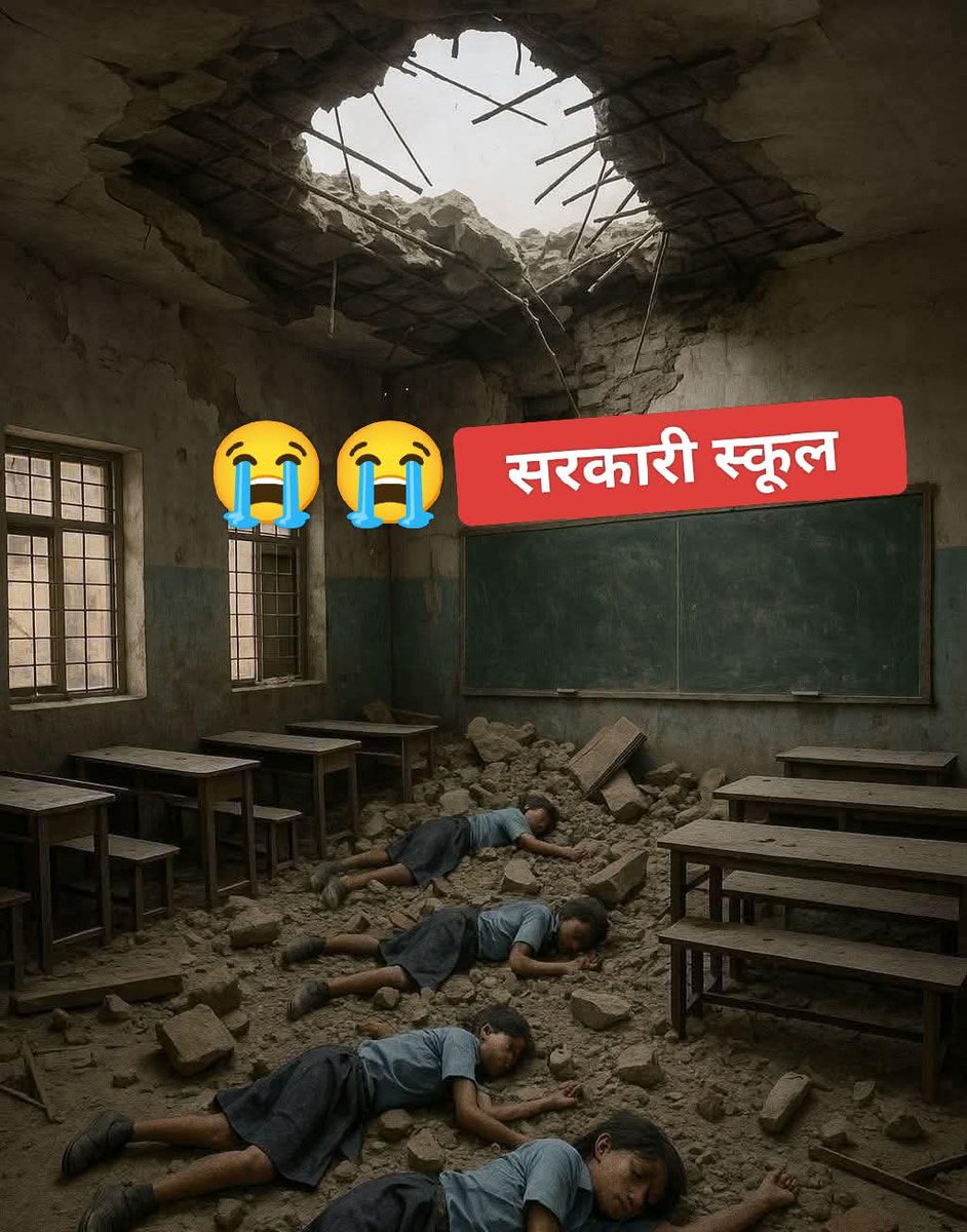 apna9211's tweet image. झालावाड़ में स्कूल की छत गिरने से 7 बच्चों की मौत जिसमें 9 बच्चो की हालत गंभीर 😭😭

&quot;यह बहुत #दुखद और #हृदयविदारक घटना है। 

इस #घटना में #मासूम #बच्चों की #मौत से मन व्यथित है। 60 बच्चे दब गए भगवान घायल बच्चों की रक्षा करना 🙏🙏

#मत_ब्याहो_बेटी_दहेज_लालची_के
#सरकारी_स्कूल