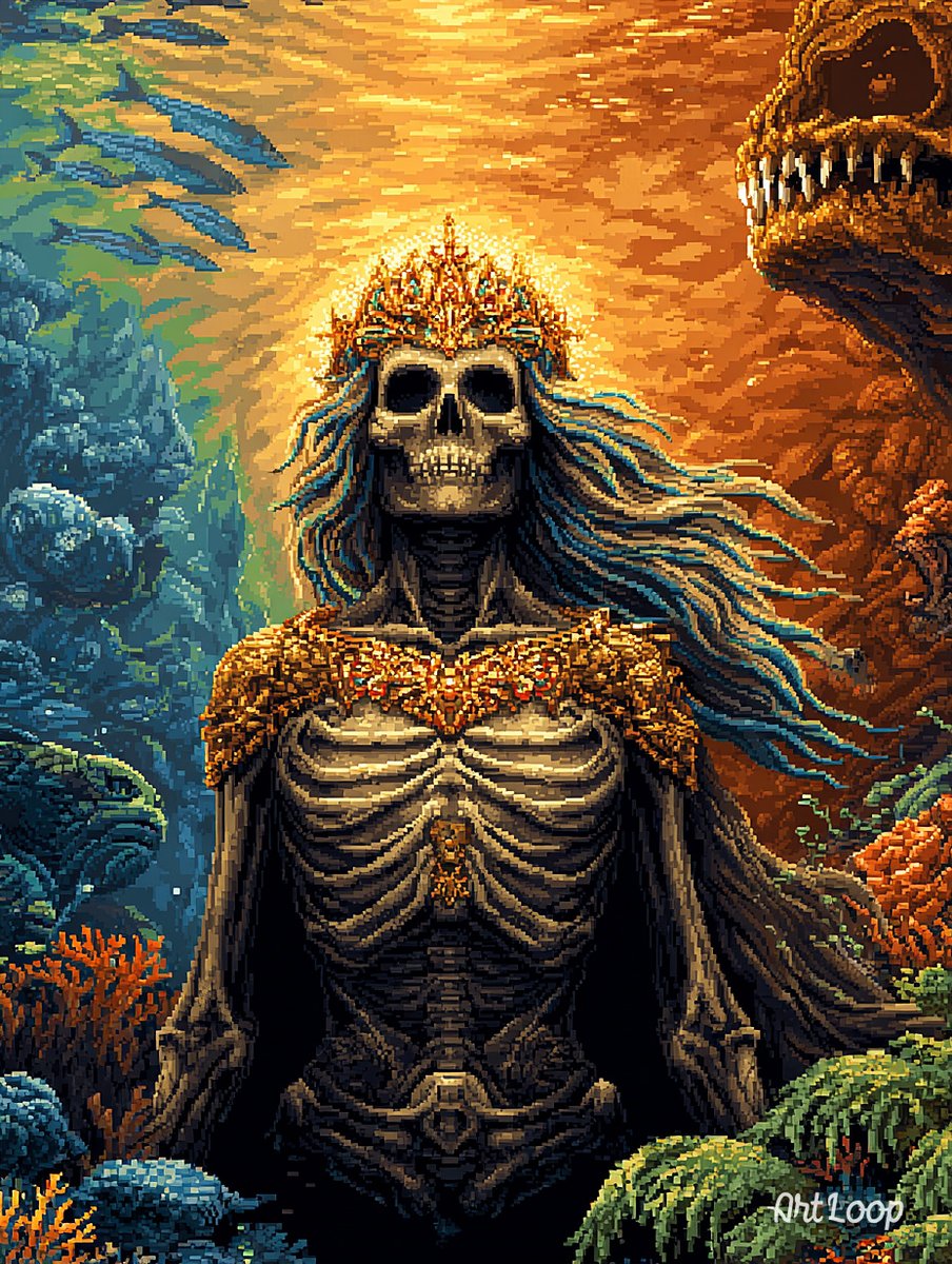 artloop_ai's tweet image. Queen of the Drowned Depths.
