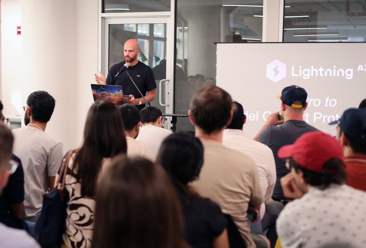 LightningAI's tweet image. Thanks to everyone who came to our meetup in NYC on MCP—we had a full house! Shoutout to our guest speakers who delivered incredible talks and demos:
• @JonKrohnLearns, Co-founder, Y Carrot & Fellow at Lightning AI
• Mahan Salehi, Gen AI Product Manager Lead, @nvidia
•…