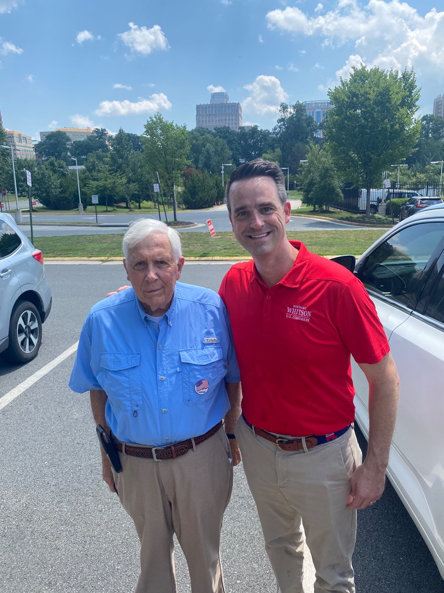 Thank you so much to former Congressman Frank Wolf, who came out to vote for me on the first day of early voting. Frank has been a huge help to the campaign, and I am thrilled to have his support in this race. <a href="/FairfaxGOP/">Fairfax GOP</a> <a href="/11cdgop/">11cdgop</a>