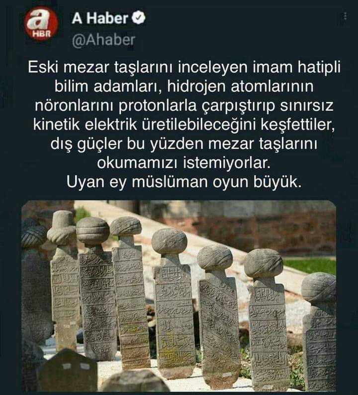 Biri A haber'e iletsin lütfen .
Hidrojen'de
nöron
(sinir sistemi)olmaz .
Gece  bilgiseli 😂😂