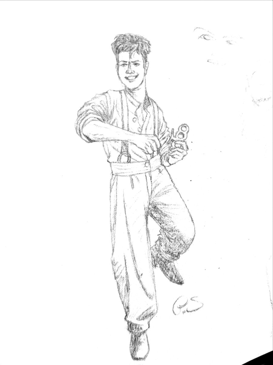 DoodlingPiotr's tweet image. Got an occasion to draw a quick 1920s character, kinda glad how he turned out
