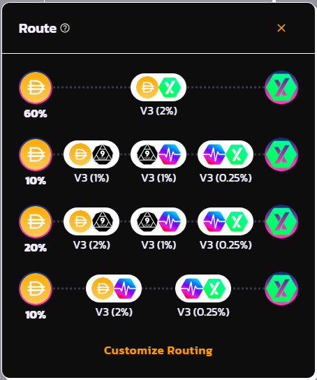 Anyone else notice 9mm doesn't utilize all of it's LPs?  For instance, there's a INC/DAI (from ethereum) LP in the .05% tier, but it doesn't get used on their trading app.  It's currently stuck a the 1.36 price and won't ever move if it's not included in the routing. Anyone know