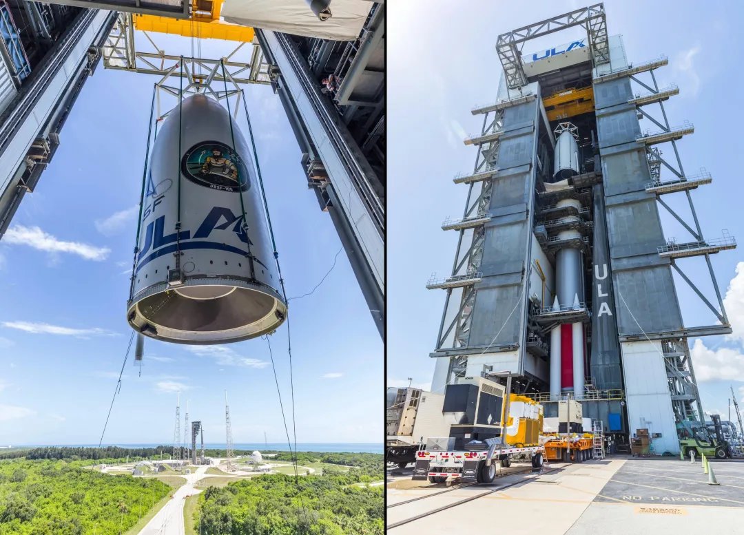 FronteraSpacial's tweet image. Preparativos de United Launch Alliance siguen en marcha para lanzar la misión USSF-106, primera de seguridad nacional para la Fuerza Espacial de Estados Unidos, y con duración de 7 horas que dejará dos satélites a ~35 000 km de altura 🚀🛰️

Programada ahora para agosto.