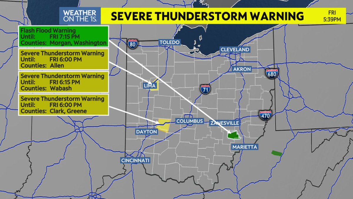 SpectrumNews1OH's tweet image. SEVERE WEATHER WARNINGS have been issued in our area. If a warning is issued in your area - STAY ALERT for rapidly changing weather conditions. RADAR-> spectrumnews1.com/oh/columbus/we… #OHwx @SpectrumNews1OH