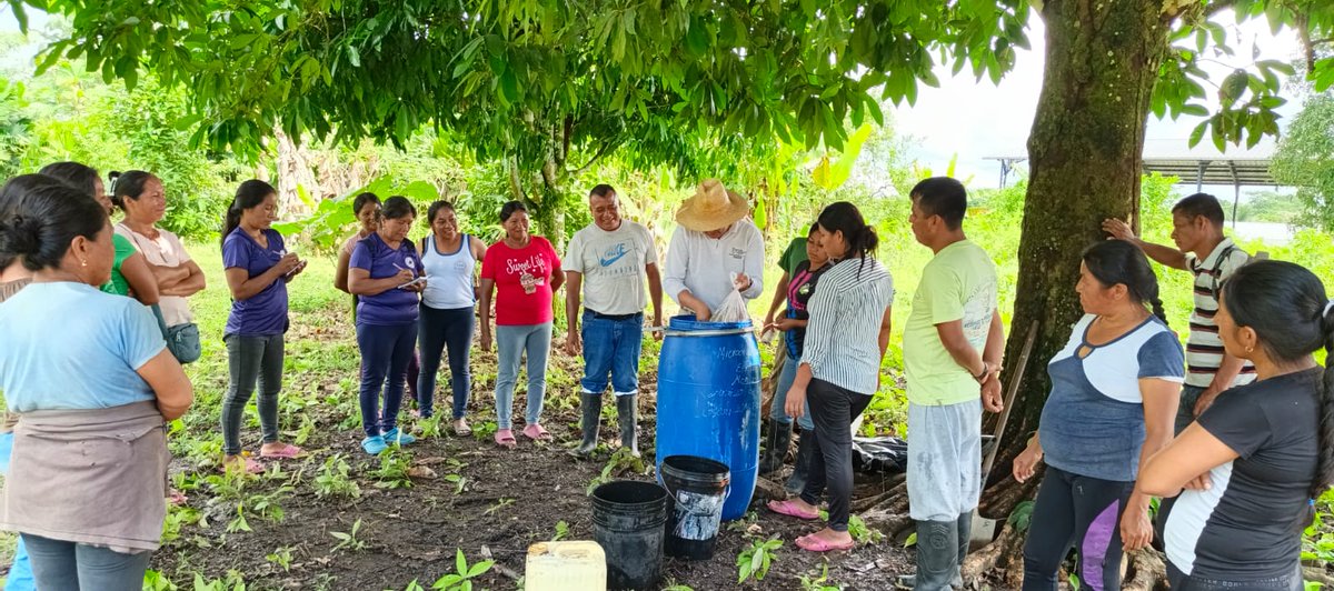 Agricultura_CZ2's tweet photo. #Orellana | Junto a nuestros amigos productores del agro fortalecemos la producción sostenible mediante la elaboración de insumos agroecológicos y el acompañamiento en registros productivos. Un trabajo coordinado con #GADPuertoMurialdo, #GIZ, #FEPP y el #MAG. https://t.co/JIrRT3VVOz