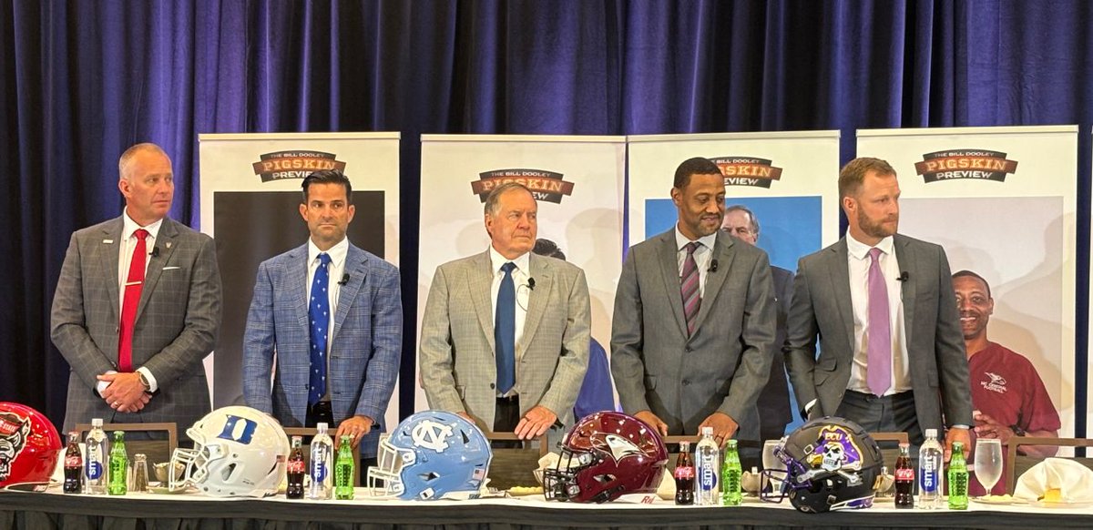NCStateRivals's tweet image. Video reel: NC State coach Dave Doeren, area coaches at Pigskin Preview
on3.com/teams/nc-state…