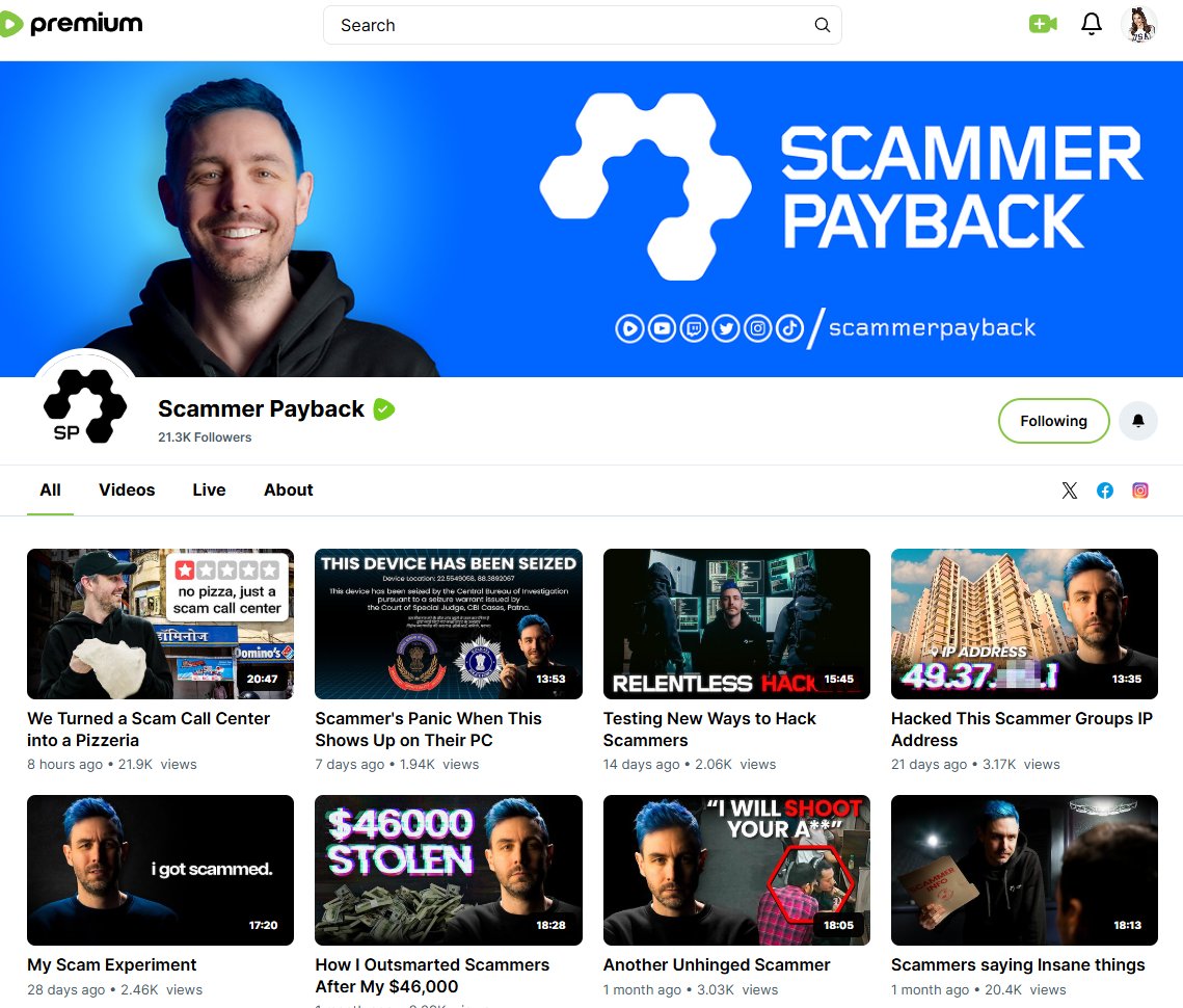 megimu32's tweet image. I am BEYOND excited to see @ScammerPayback on @rumblevideo!!