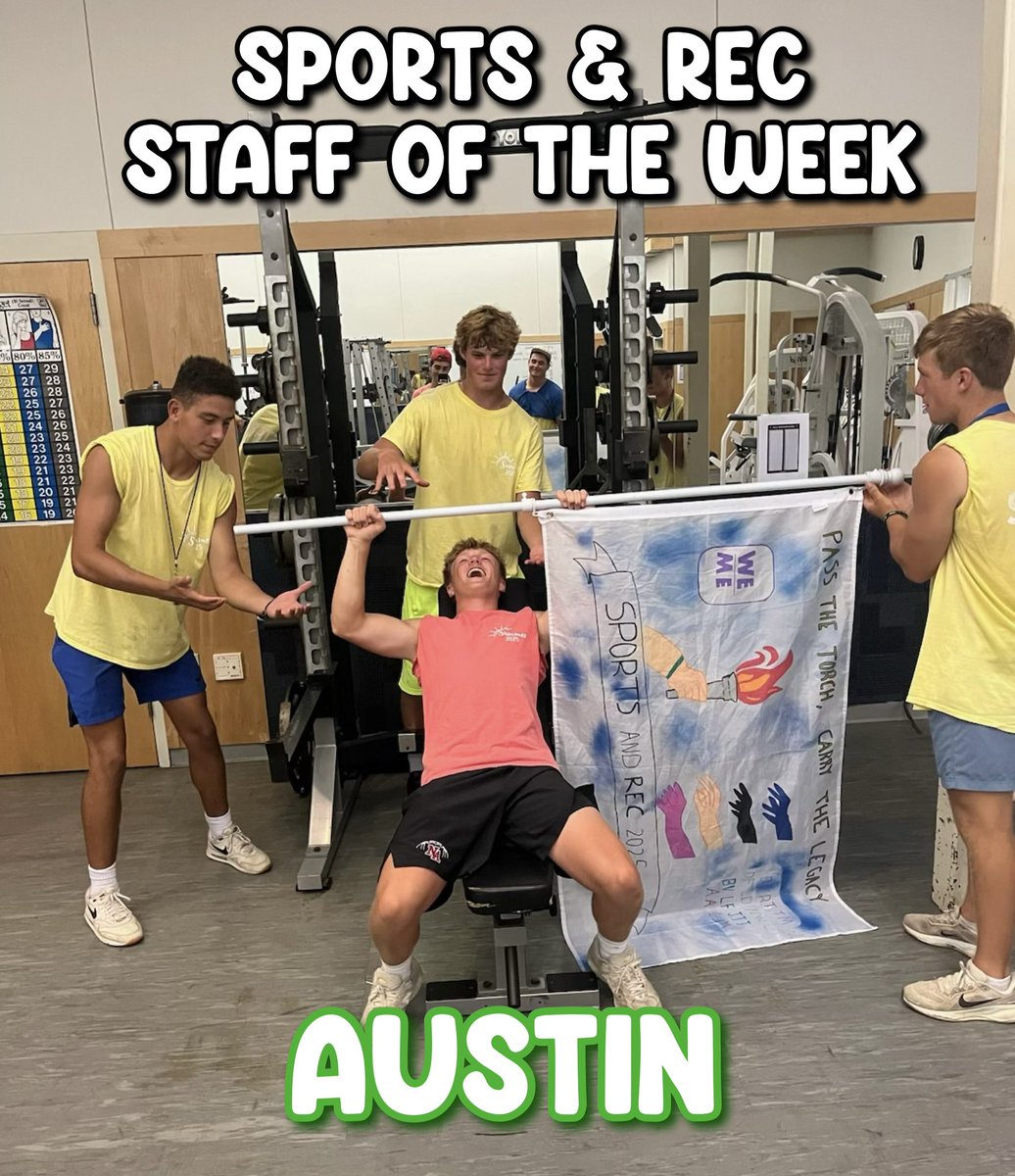 Congratulations to our Week 5 Staff of the Week at each site: Chase at Summer League, Will &amp; Sofia at Franklin, and Austin at Sports &amp; Rec! (Part 1 of 2)✨