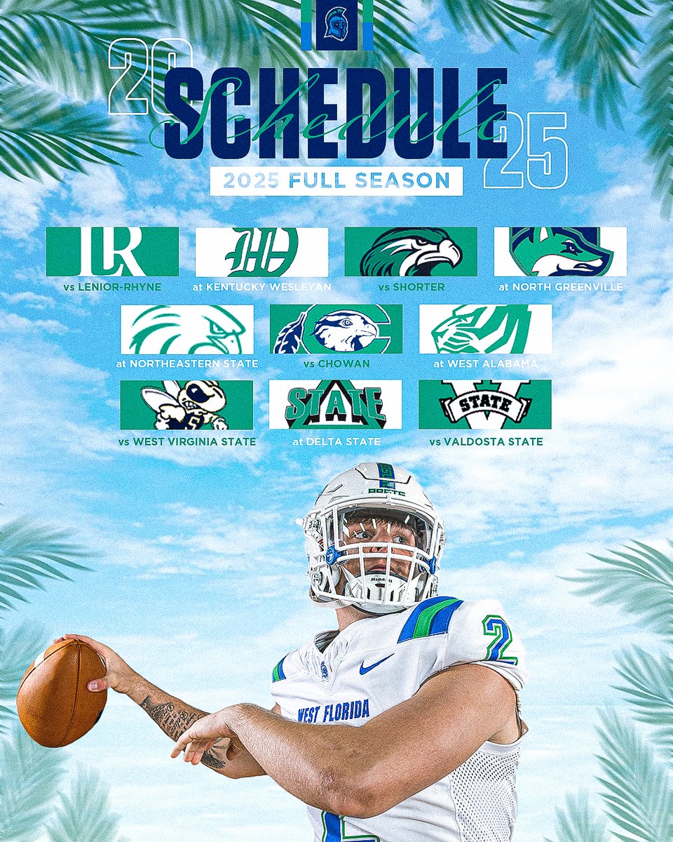 UWFFootball's tweet image. 2025 𝑯𝑶𝑴𝑬 & 𝑨𝑾𝑨𝒀 🔒⚔️
Kickoff at PenAir Field is 5 weeks away
#goargos