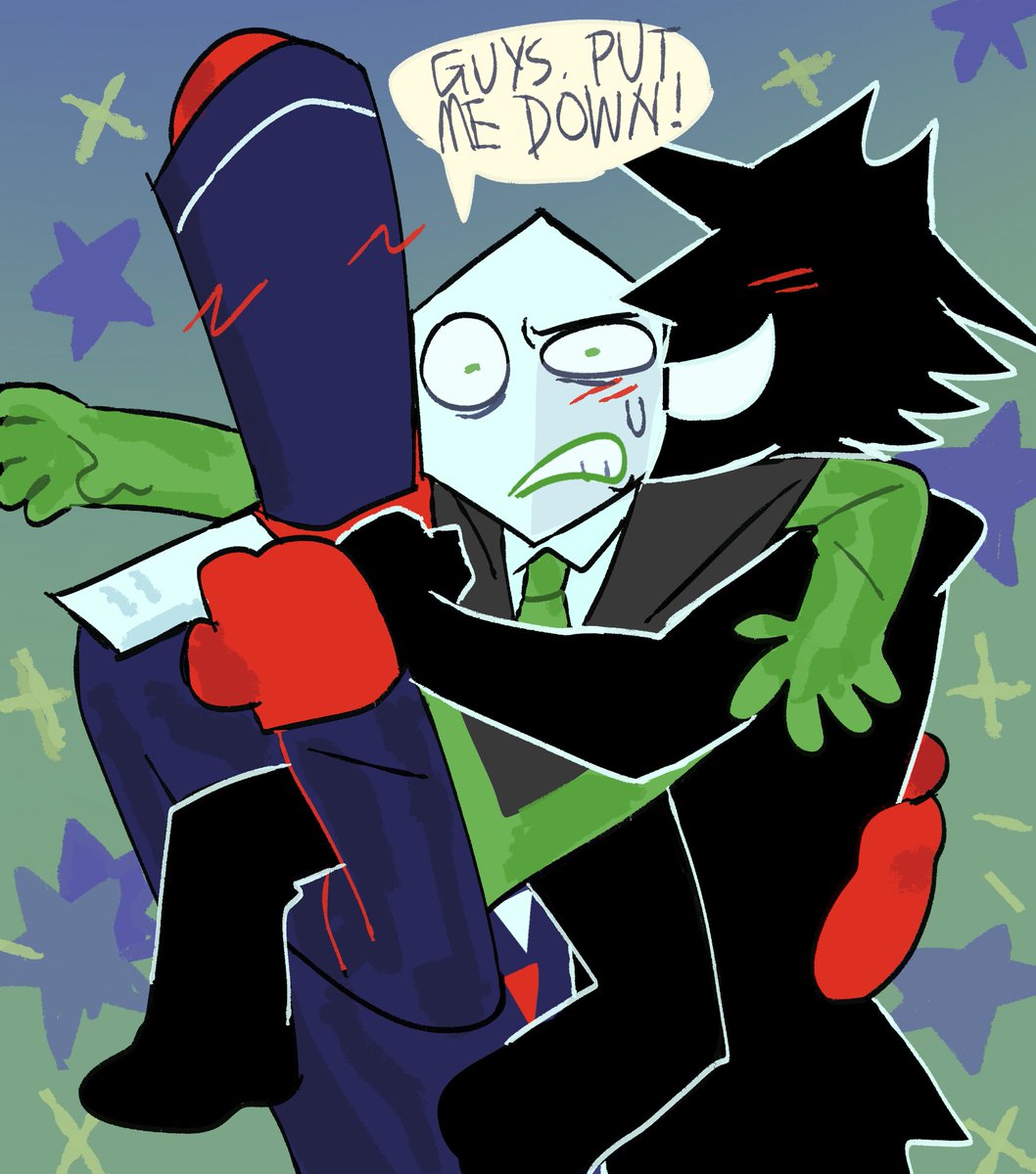 DButtt72985's tweet image. #deltarune #battat #pluey #jongler