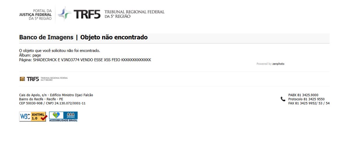 ShadeCr4ck's tweet photo. XSS NO TRF5? vou falar que nem antigamente... TRF5? hoje sai caralho. @V3ND3774_XS https://t.co/CjZwGktXgB