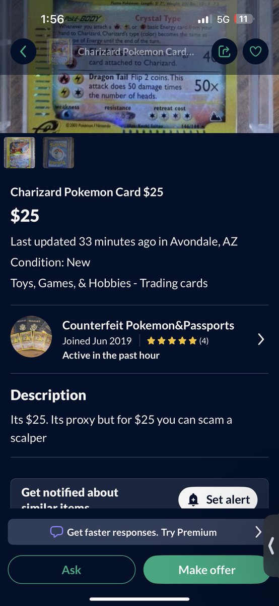 CormickRips's tweet image. Wildest Offerup post i’ve seen in awhile 😂
