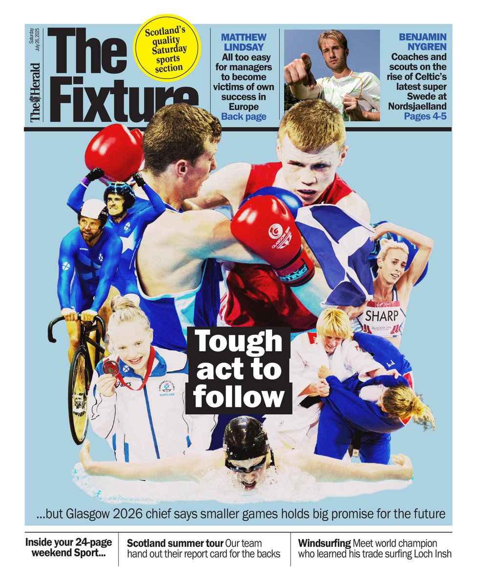 Matthew Johnston (@mtthwjhnstn) on Twitter photo The 10th edition of The Fixture is in Saturday's <a href="/heraldscotland/">The Herald</a> 🏴
With Glasgow 2026 chief Phil Batty, the inside story of Benjamin Nygren and Ts'oanelo Lets'osa - Maryhill's happiest man.
It's 24 pages, it's Scottish, you won't get it anywhere else - buy a paper tomorrow 🗞️ The 10th edition of The Fixture is in Saturday's <a href="/heraldscotland/">The Herald</a> 🏴
With Glasgow 2026 chief Phil Batty, the inside story of Benjamin Nygren and Ts'oanelo Lets'osa - Maryhill's happiest man.
It's 24 pages, it's Scottish, you won't get it anywhere else - buy a paper tomorrow 🗞️