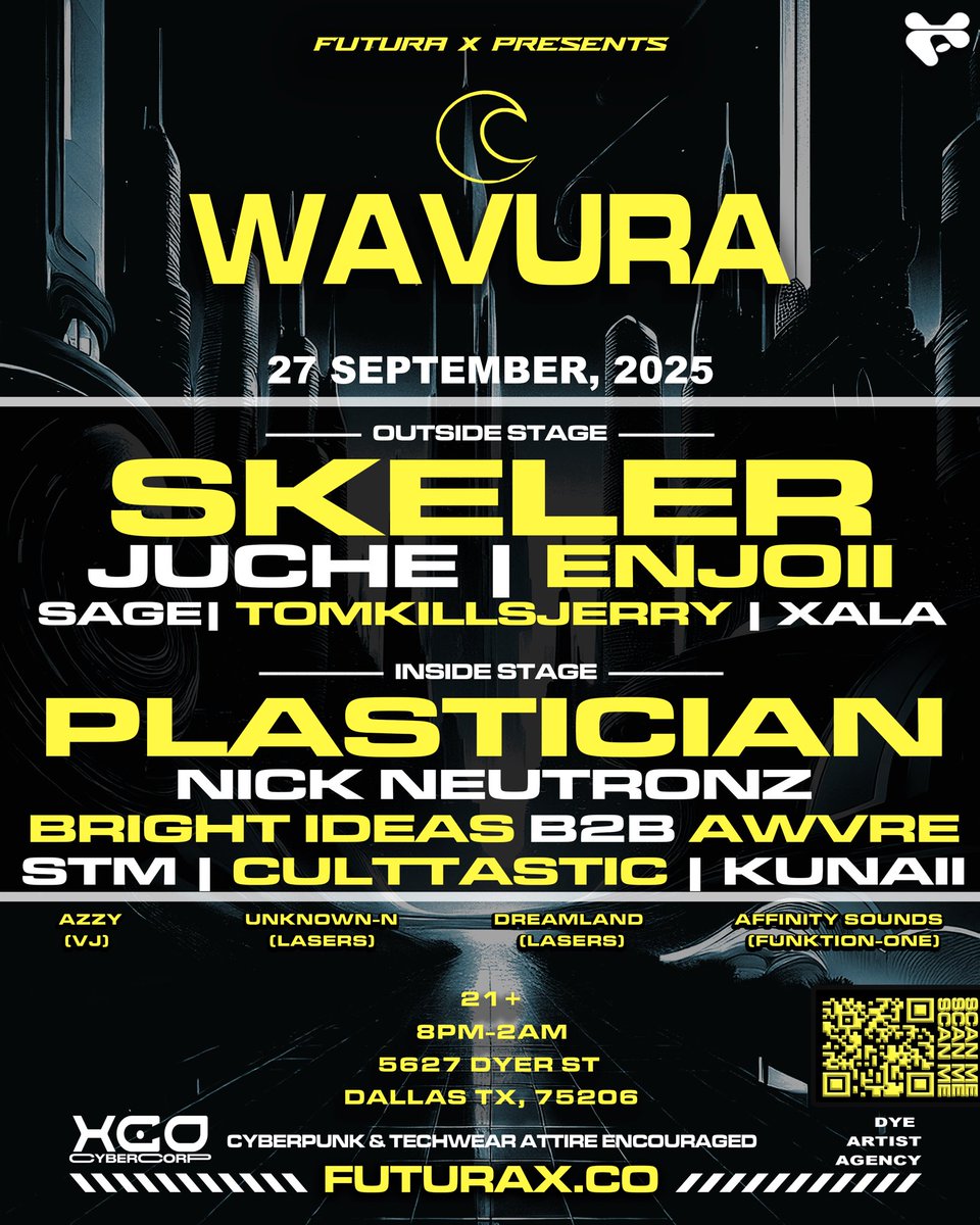 <a href="/skelermusic/">skeler.</a> + friends this September in Dallas!  Tix : futurax.co